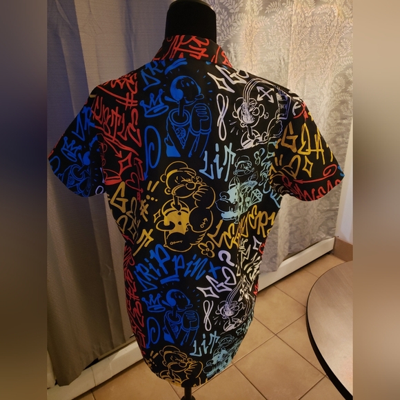 Men's Phat Farm Popeye Short Sleeve Shirts - size L - Picture 2 of 4